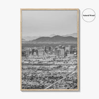 Phoenix Black and White Fine Art Photo Print, Arizona USA, Wall Decor Poster