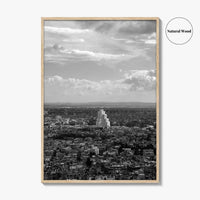Damascus Skyline Black and White Fine Art Photo Print, Mount Qasioun View, Syria Poster