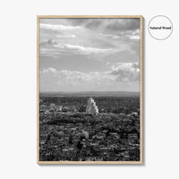 Damascus Skyline Black and White Fine Art Photo Print, Mount Qasioun View, Syria Poster