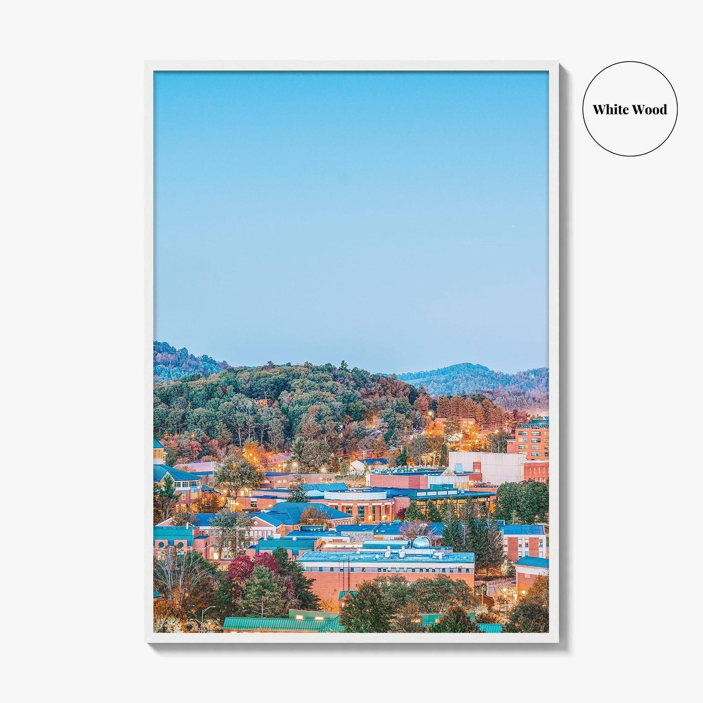 Boone Skyline Fine Art Photo Print, North Carolina, Appalachian State University, USA Poster
