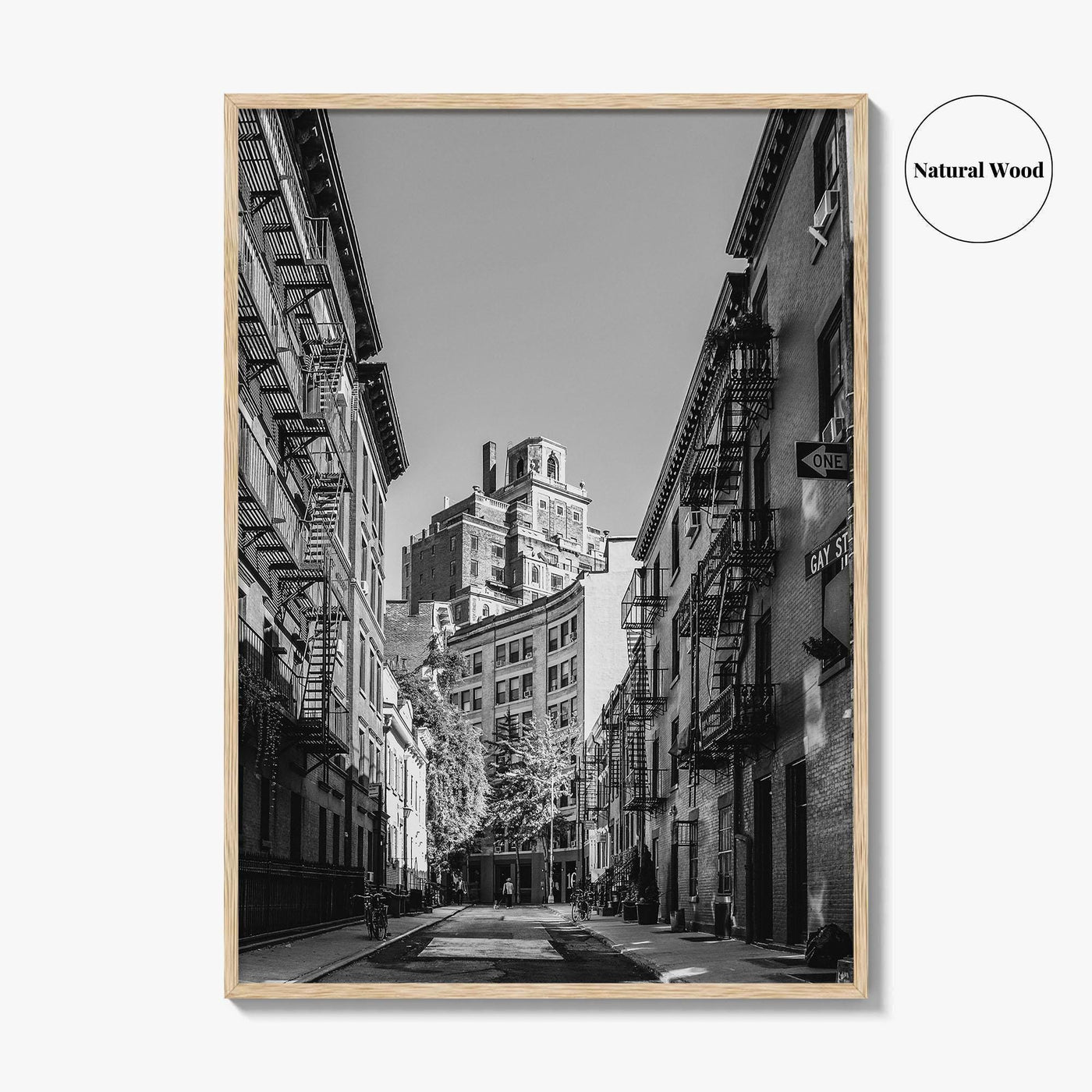 Greenwich Village Black and White Fine Art Photo Print, Gay Street, Manhattan NYC