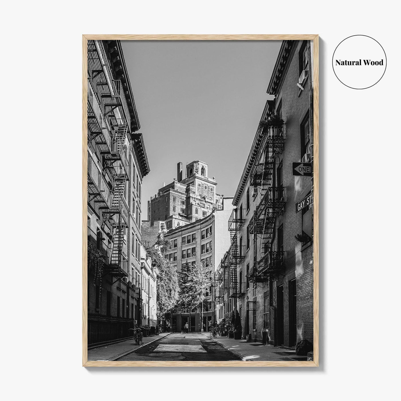 Greenwich Village Black and White Fine Art Photo Print, Gay Street, Manhattan NYC