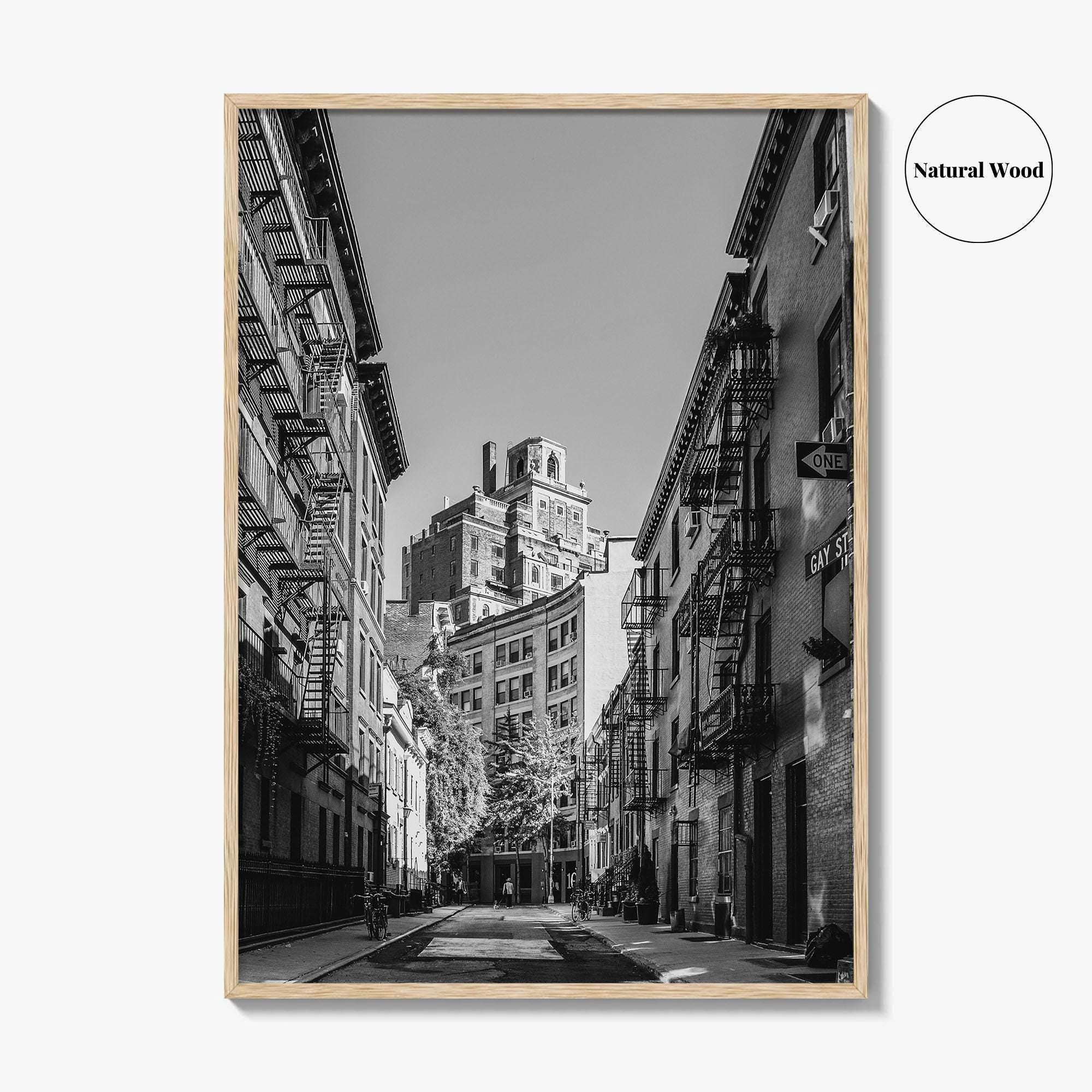 Greenwich Village Black and White Fine Art Photo Print, Gay Street, Manhattan NYC