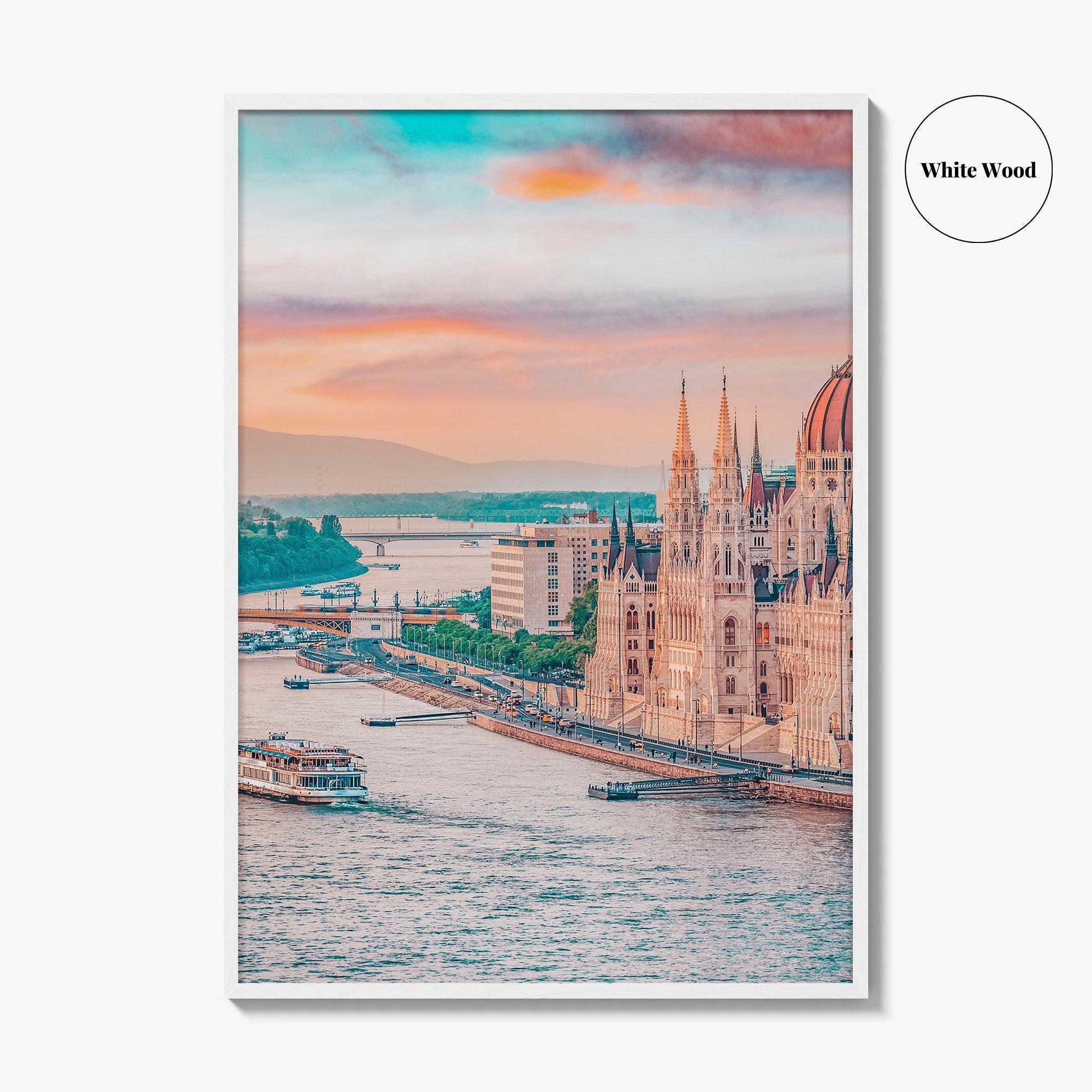 Budapest Fine Art Photo Print, Hungary Wall Decor Poster, Parliament Building, Danube River