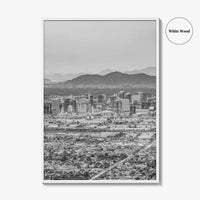 Phoenix Black and White Fine Art Photo Print, Arizona USA, Wall Decor Poster