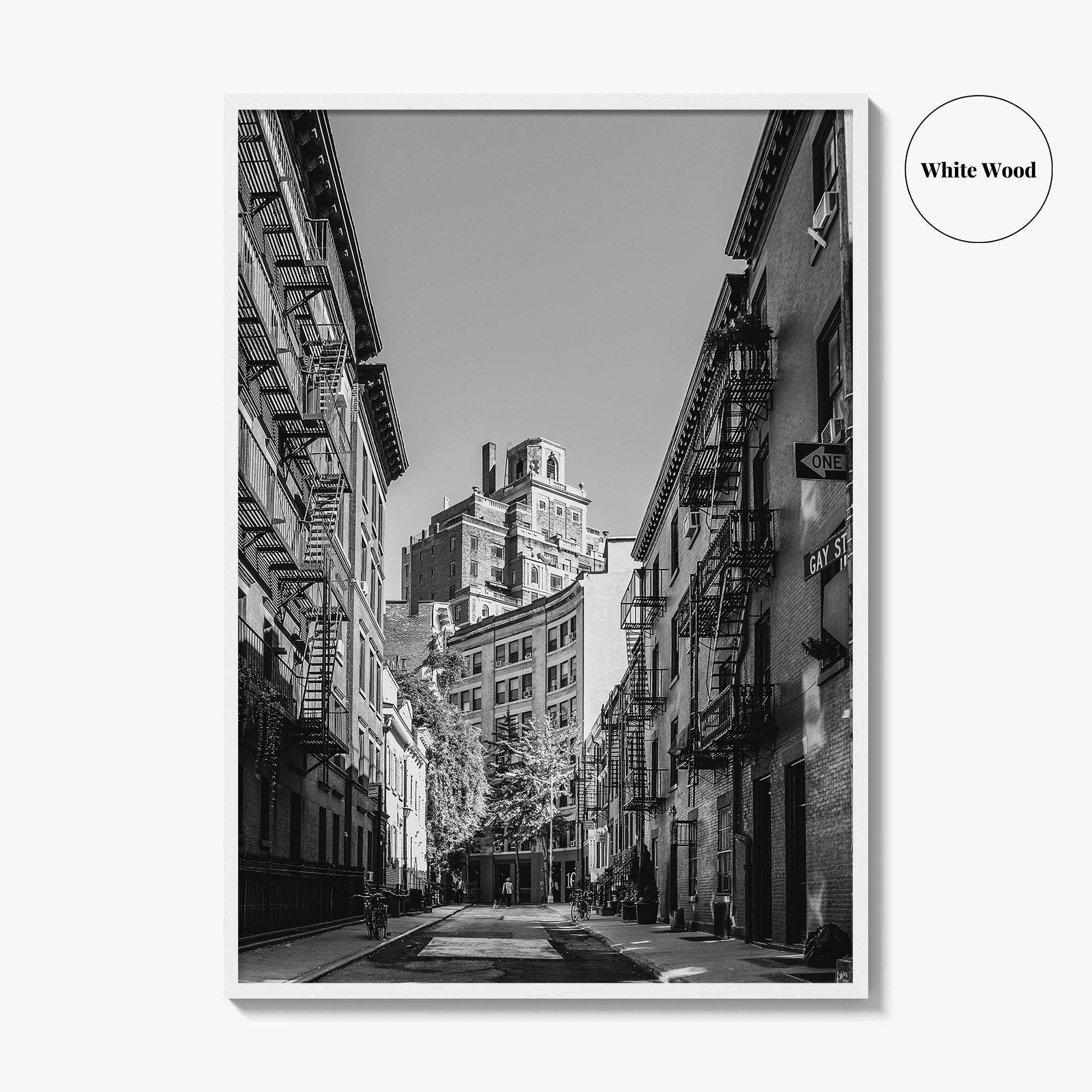 Greenwich Village Black and White Fine Art Photo Print, Gay Street, Manhattan NYC