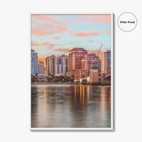 West Palm Beach Skyline Fine Art Photo Print, Downtown, Florida, USA, Poster