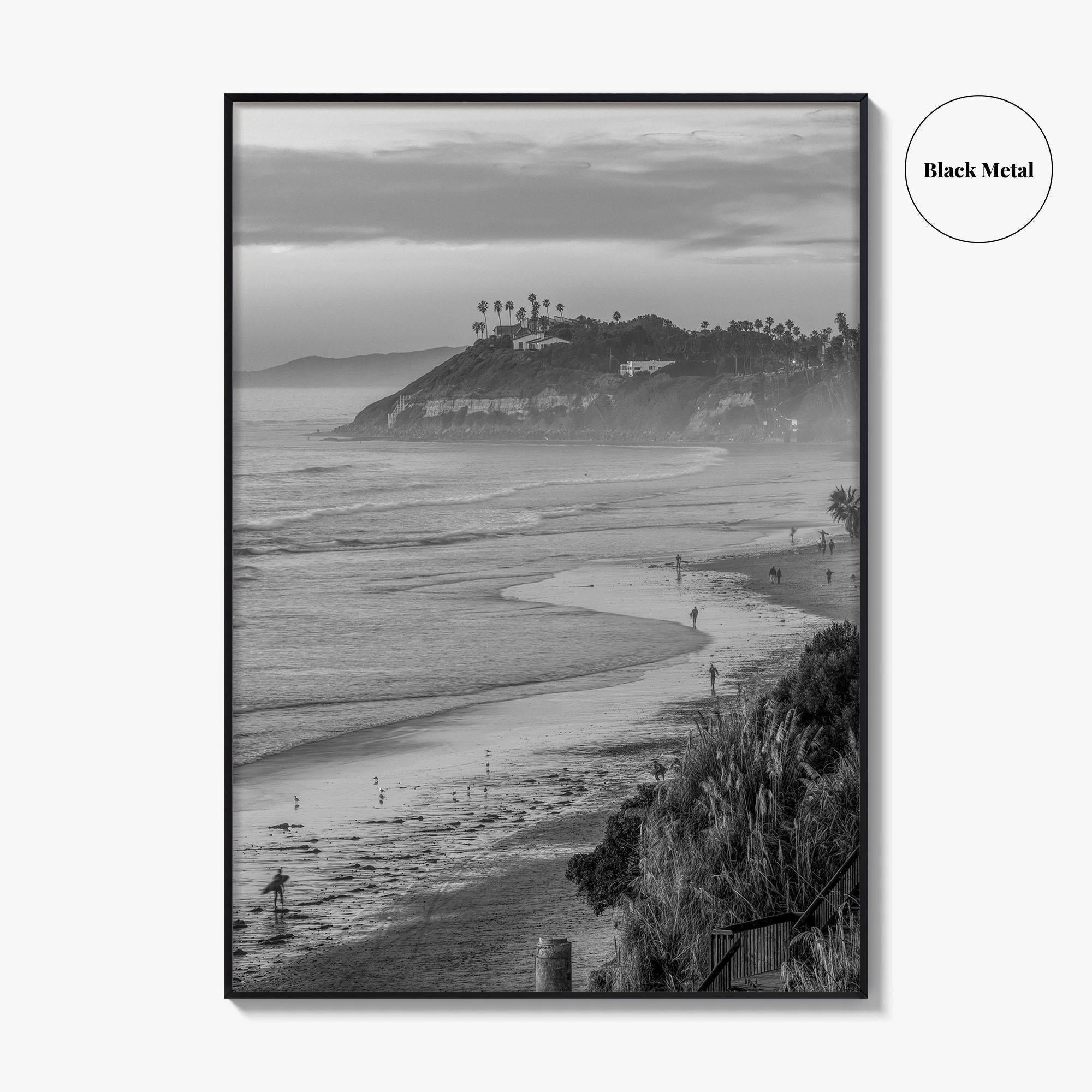 Encinitas Black and White Fine Art Photo Print, San Diego Poster, California Poster