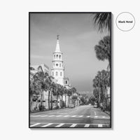 Charleston Black and White Fine Art Photo Print, SC Wall Poster, USA, French Quarter