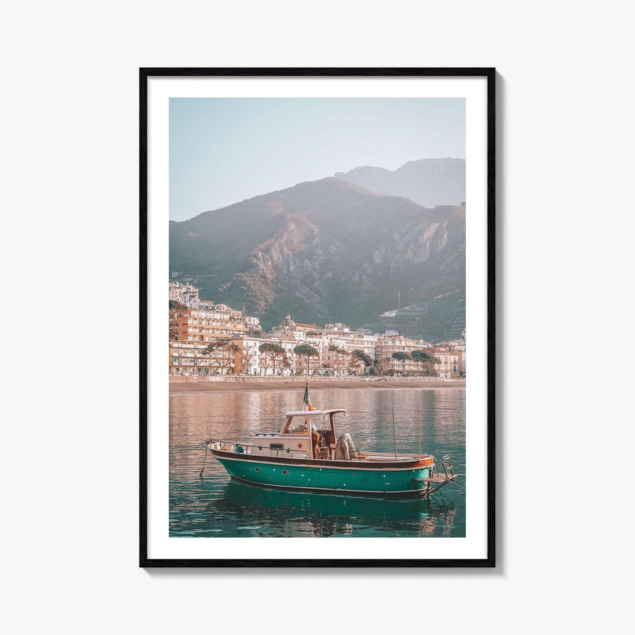 Maiori Fine Art Photo Print, Boat, Amalfi Coast, Campania Italy Wall Poster