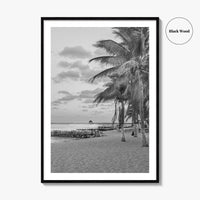 Isla Mujeres Black and White Fine Art Photo Print, Playa Norte, Mexico, Cancun Poster