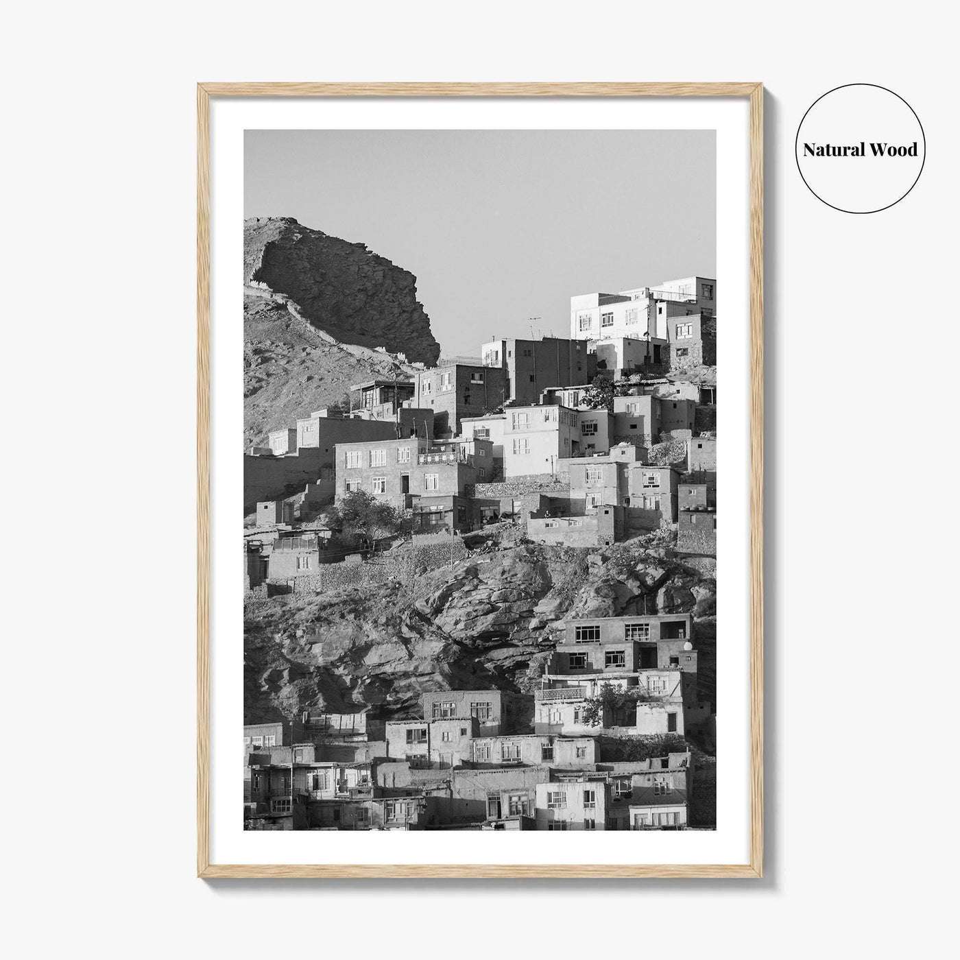 Kabul Black and White Fine Art Photo Print, Afghanistan City Wall Decor Poster