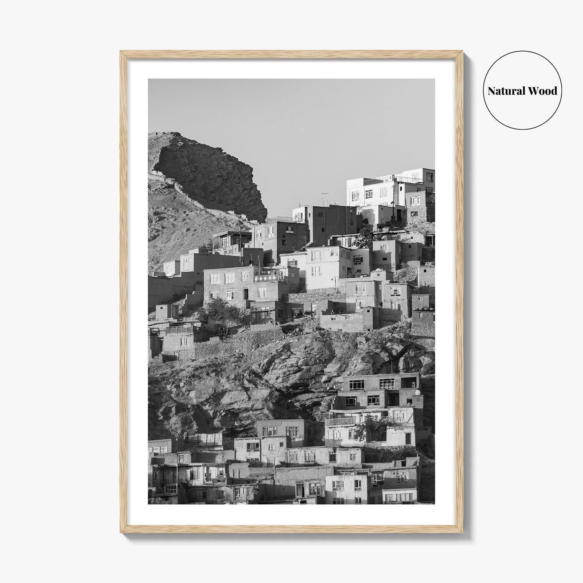 Kabul Black and White Fine Art Photo Print, Afghanistan City Wall Decor Poster