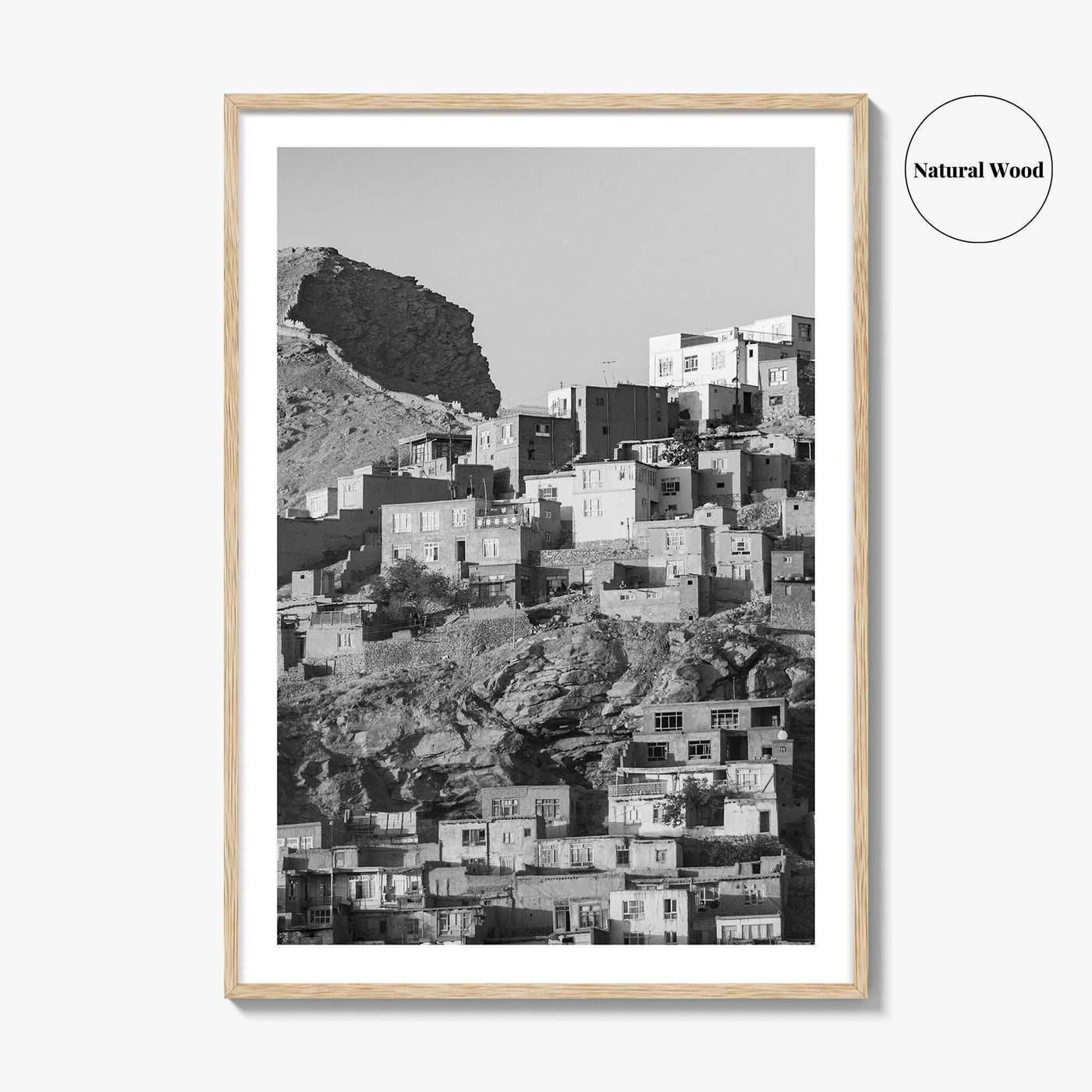 Kabul Black and White Fine Art Photo Print, Afghanistan City Wall Decor Poster