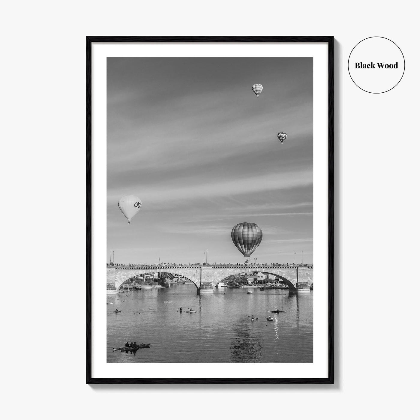 Lake Havasu City Black and White Fine Art Photo Print, London Bridge Arizona Poster