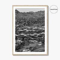 Scottsdale Black and White Fine Art Photo Print, Arizona Mummy Mountain Paradise Valley Poster