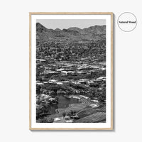 Scottsdale Black and White Fine Art Photo Print, Arizona Mummy Mountain Paradise Valley Poster