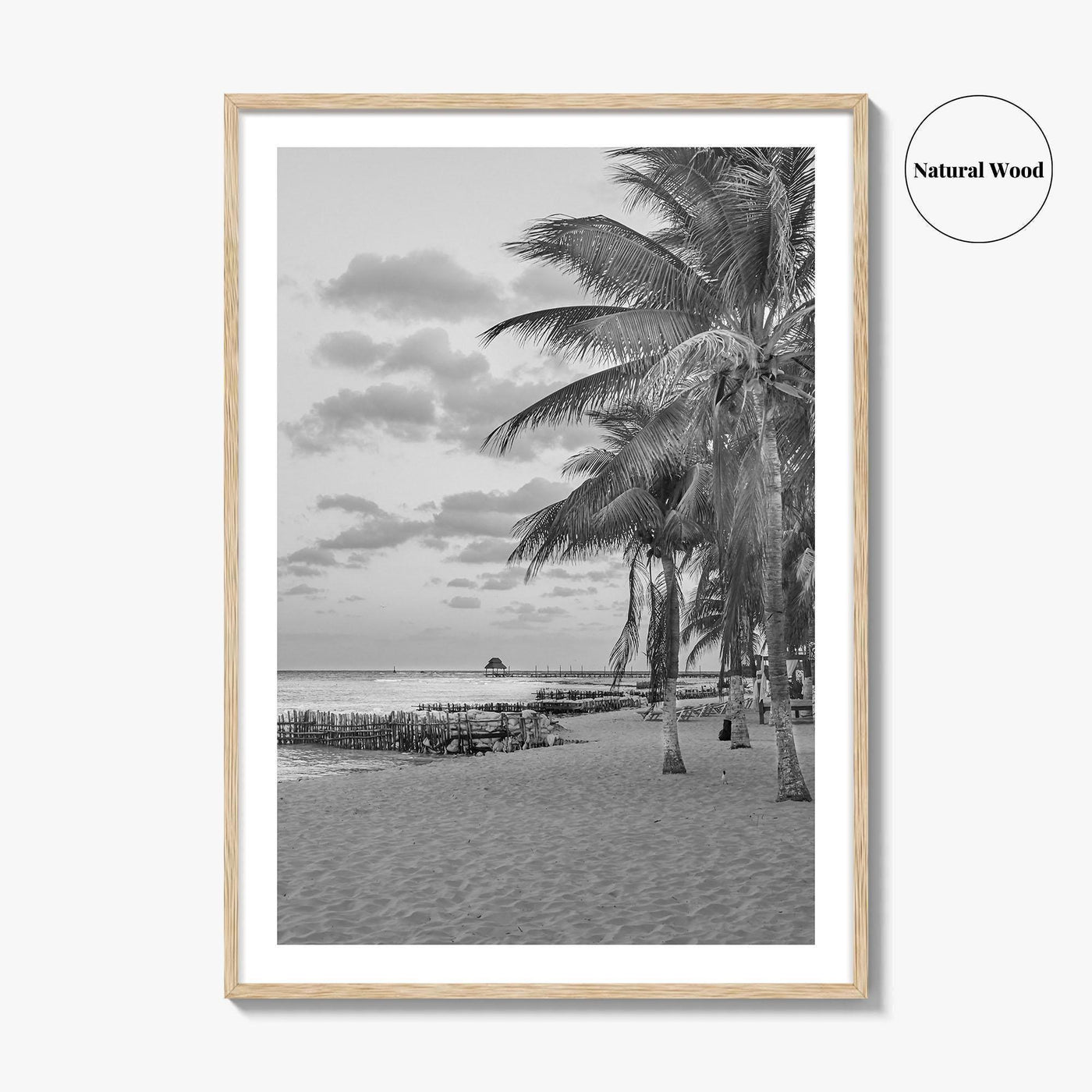 Isla Mujeres Black and White Fine Art Photo Print, Playa Norte, Mexico, Cancun Poster