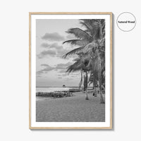 Isla Mujeres Black and White Fine Art Photo Print, Playa Norte, Mexico, Cancun Poster