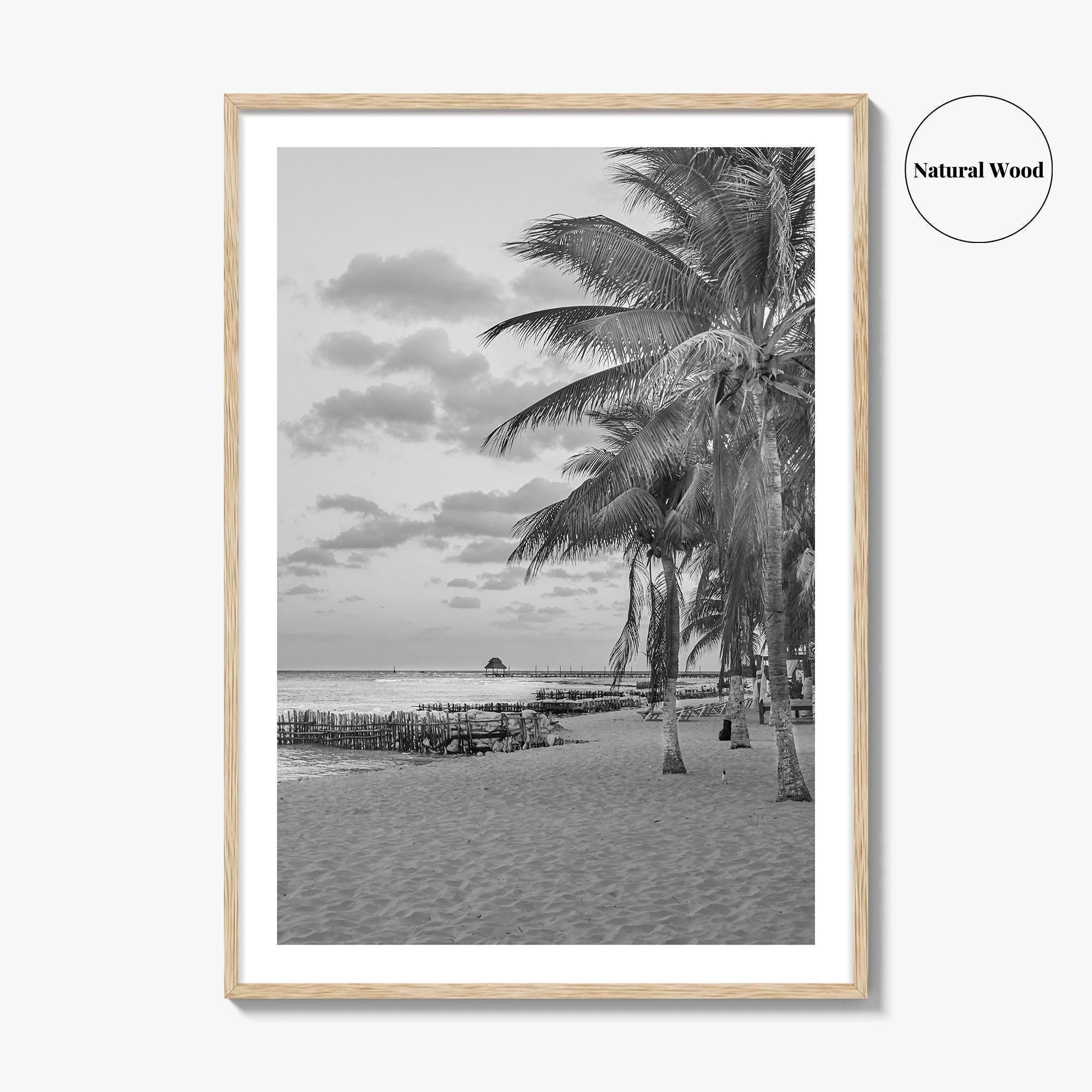 Isla Mujeres Black and White Fine Art Photo Print, Playa Norte, Mexico, Cancun Poster