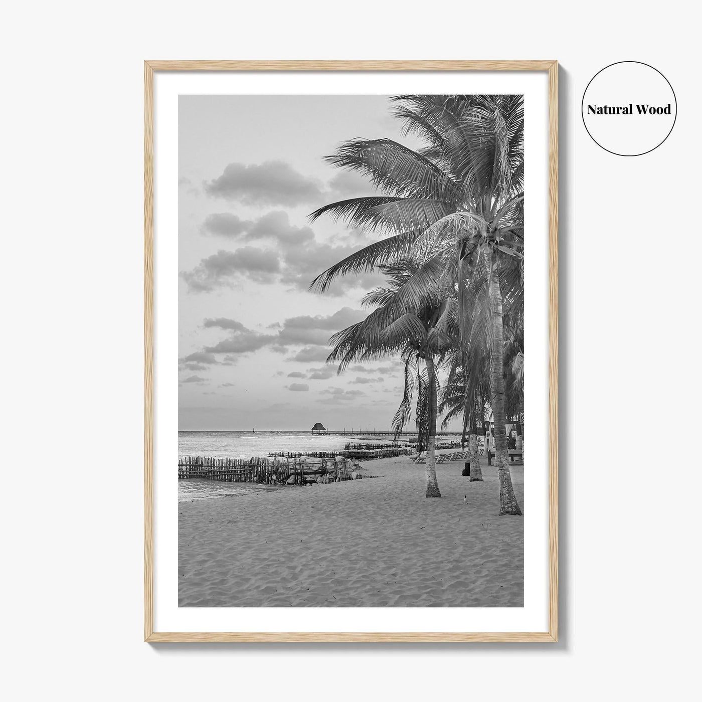 Isla Mujeres Black and White Fine Art Photo Print, Playa Norte, Mexico, Cancun Poster