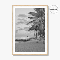Isla Mujeres Black and White Fine Art Photo Print, Playa Norte, Mexico, Cancun Poster