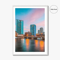 Grand Rapids Skyline Fine Art Photo Print, Michigan USA, Wall Decor Poster