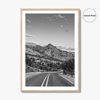 Davis Mountains Black and White Fine Art Photo Print, Fort Davis Texas Panoramic