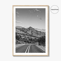 Davis Mountains Black and White Fine Art Photo Print, Fort Davis Texas Panoramic