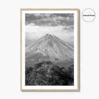 Colima Black and White Fine Art Photo Print, Mexico Landscape, Colima Volcano Poster