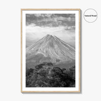 Colima Black and White Fine Art Photo Print, Mexico Landscape, Colima Volcano Poster