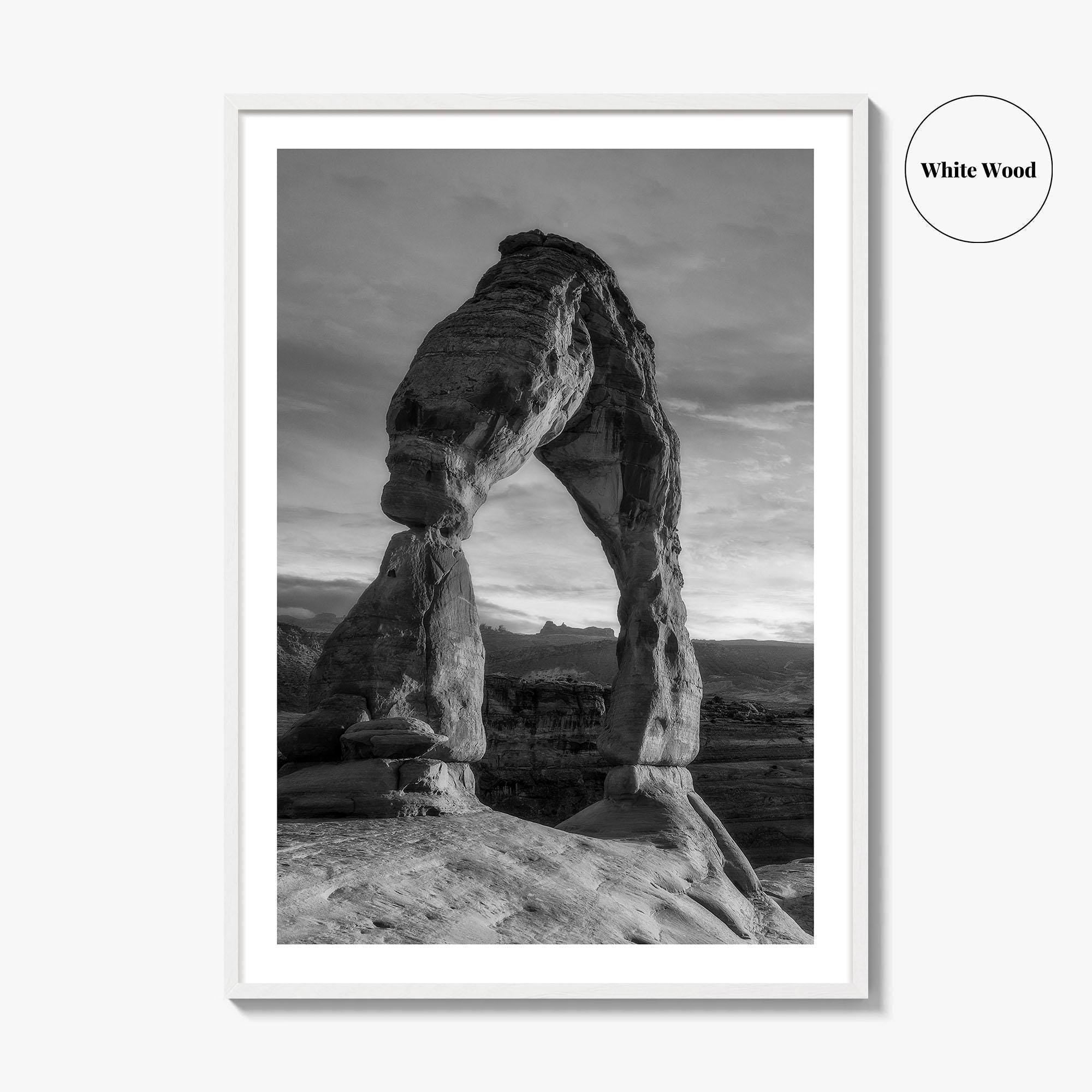 Delicate Arch Black and White Fine Art Photo Print, Arches National Park, Wall Poster