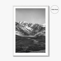 Denali National Park Black and White Fine Art Photo Print, Alaska, USA Poster