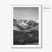 Denali National Park Black and White Fine Art Photo Print, Alaska, USA Poster