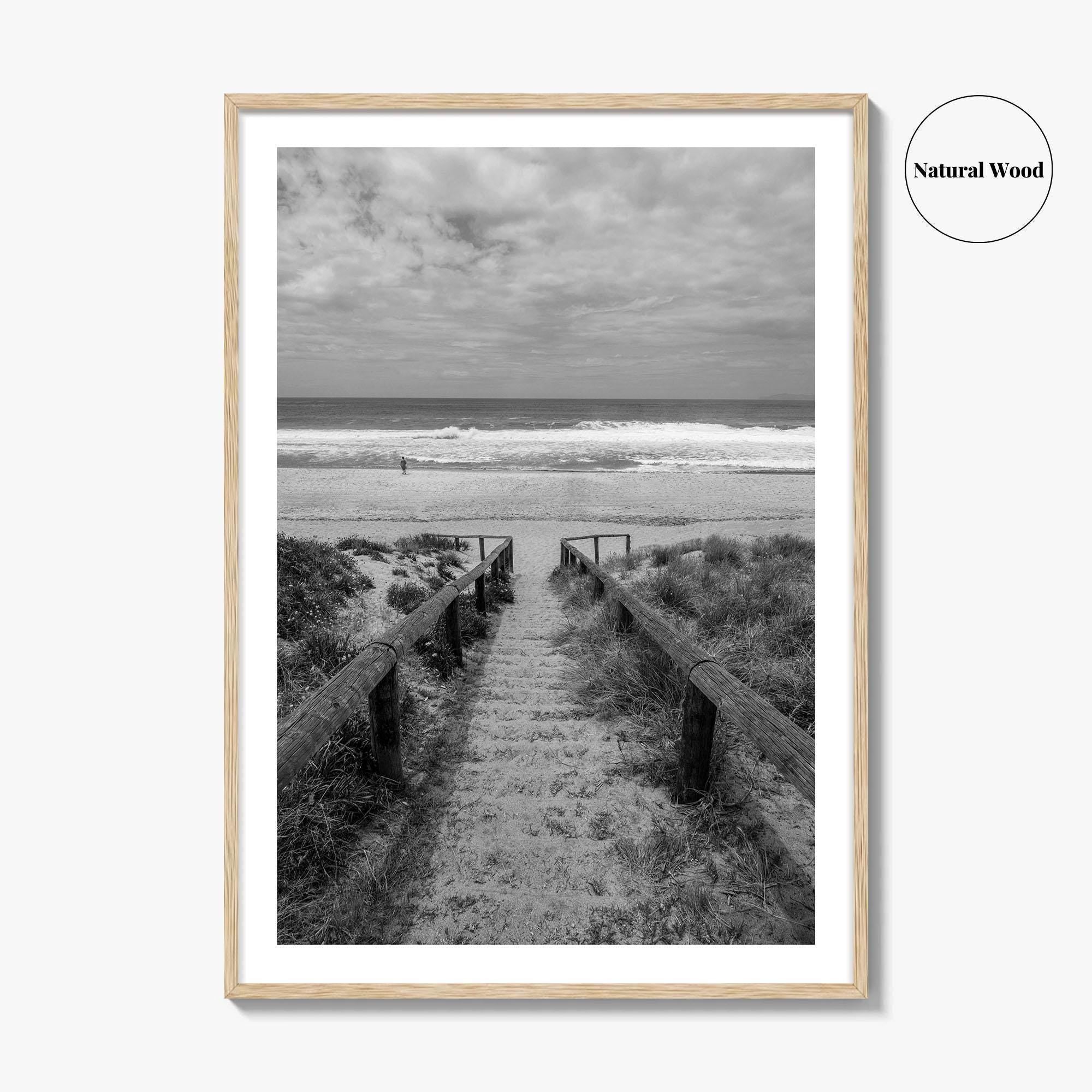 Whiritoa Black and White Fine Art Photo Print, Coromandel New Zealand North Island Poster
