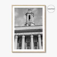 State College Black and White Fine Art Photo Print, Old Main University Park Poster