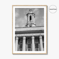 State College Black and White Fine Art Photo Print, Old Main University Park Poster