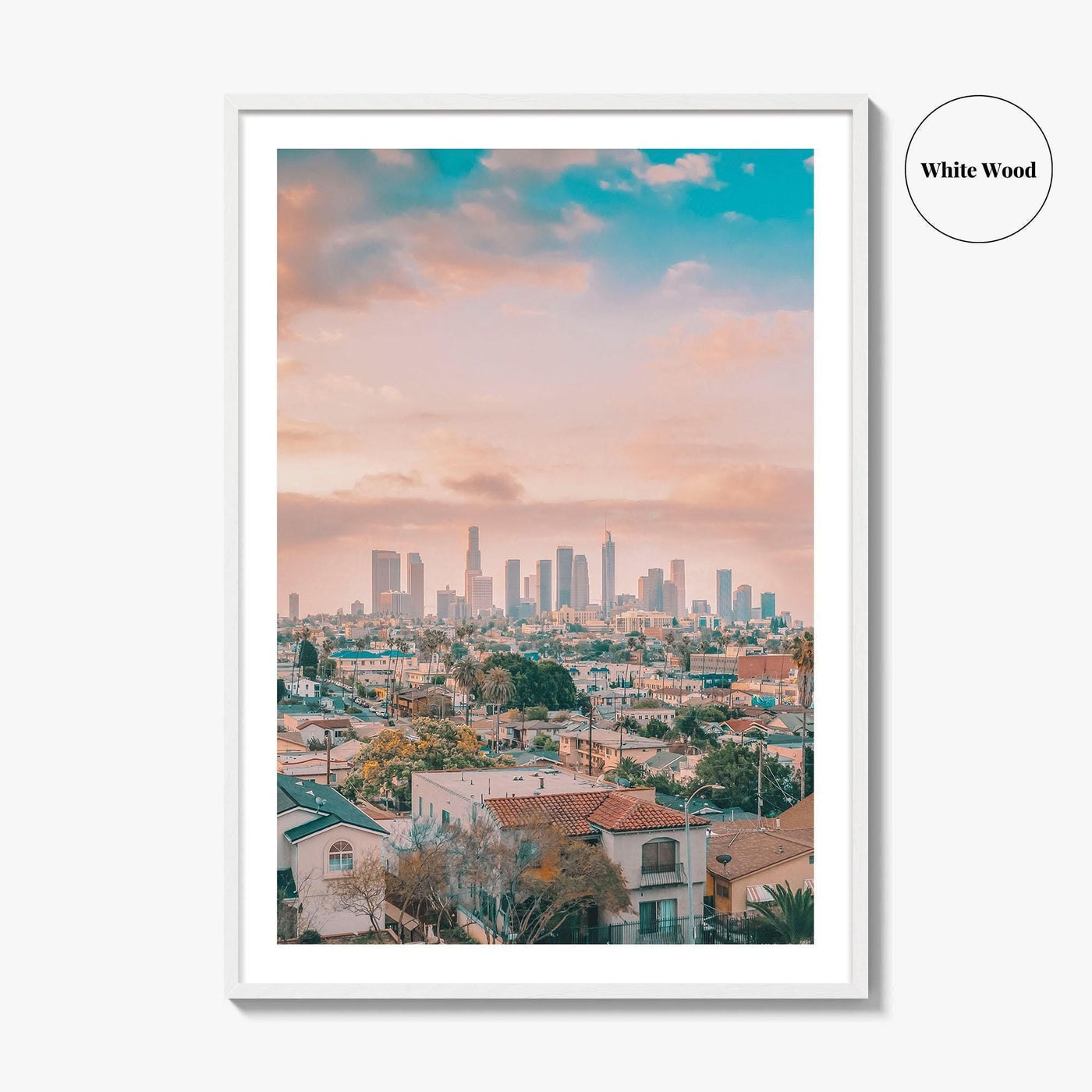 Los Angeles Skyline Fine Art Photo Print, Wall Poster, LA, California, USA