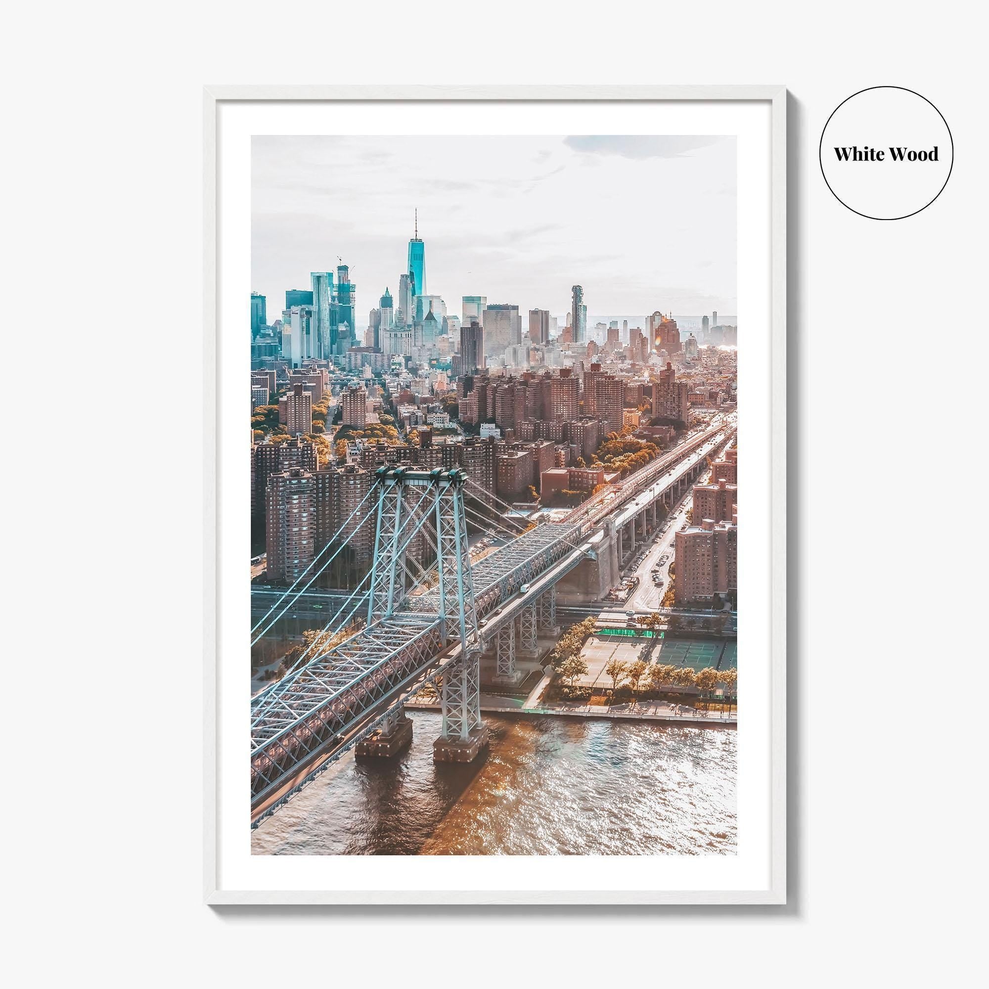 Williamsburg Bridge New York Fine Art Photo Print, Brooklyn, East River, Manhattan, NYC