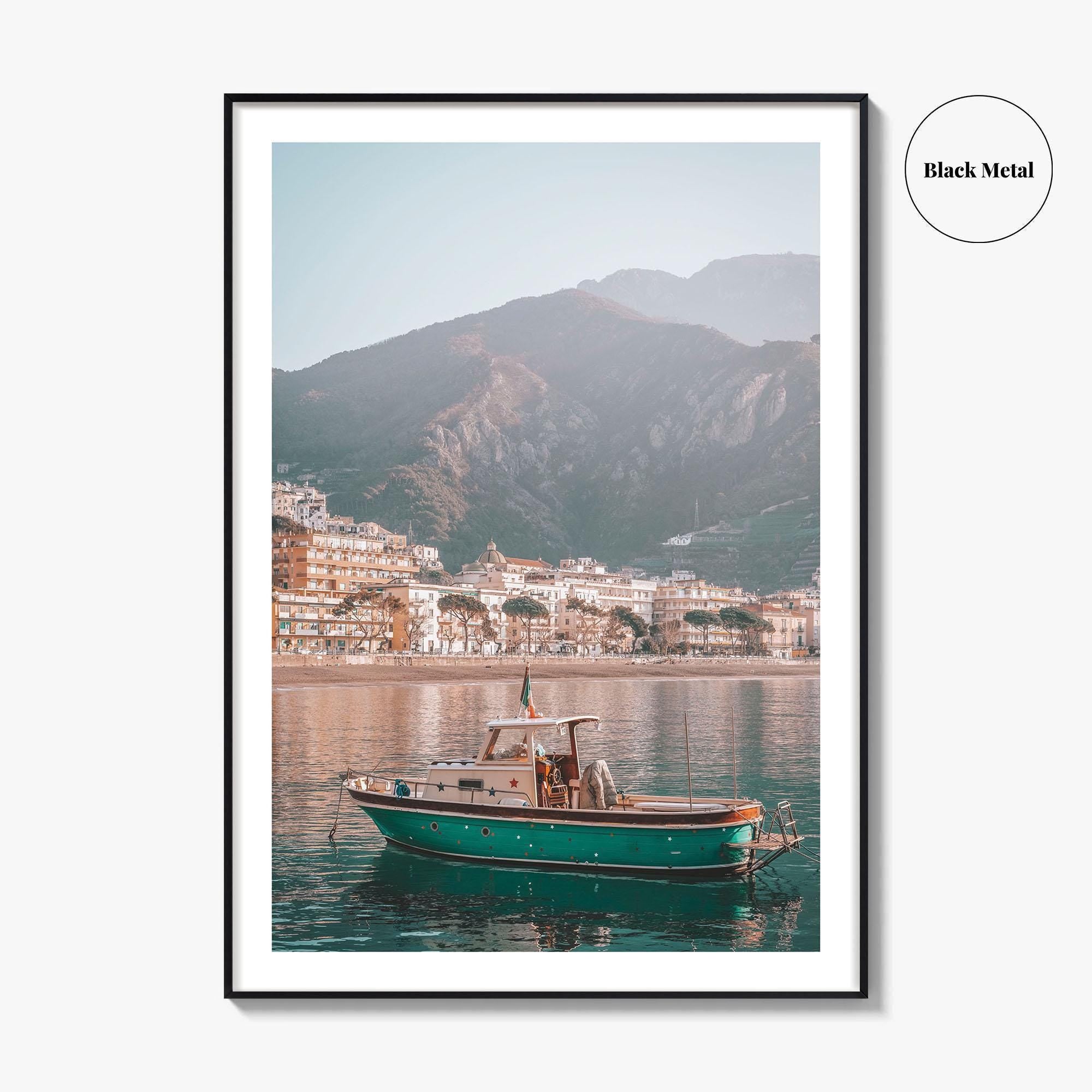 Maiori Fine Art Photo Print, Boat, Amalfi Coast, Campania Italy Wall Poster