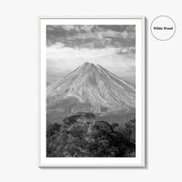 Colima Black and White Fine Art Photo Print, Mexico Landscape, Colima Volcano Poster