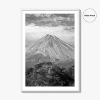Colima Black and White Fine Art Photo Print, Mexico Landscape, Colima Volcano Poster