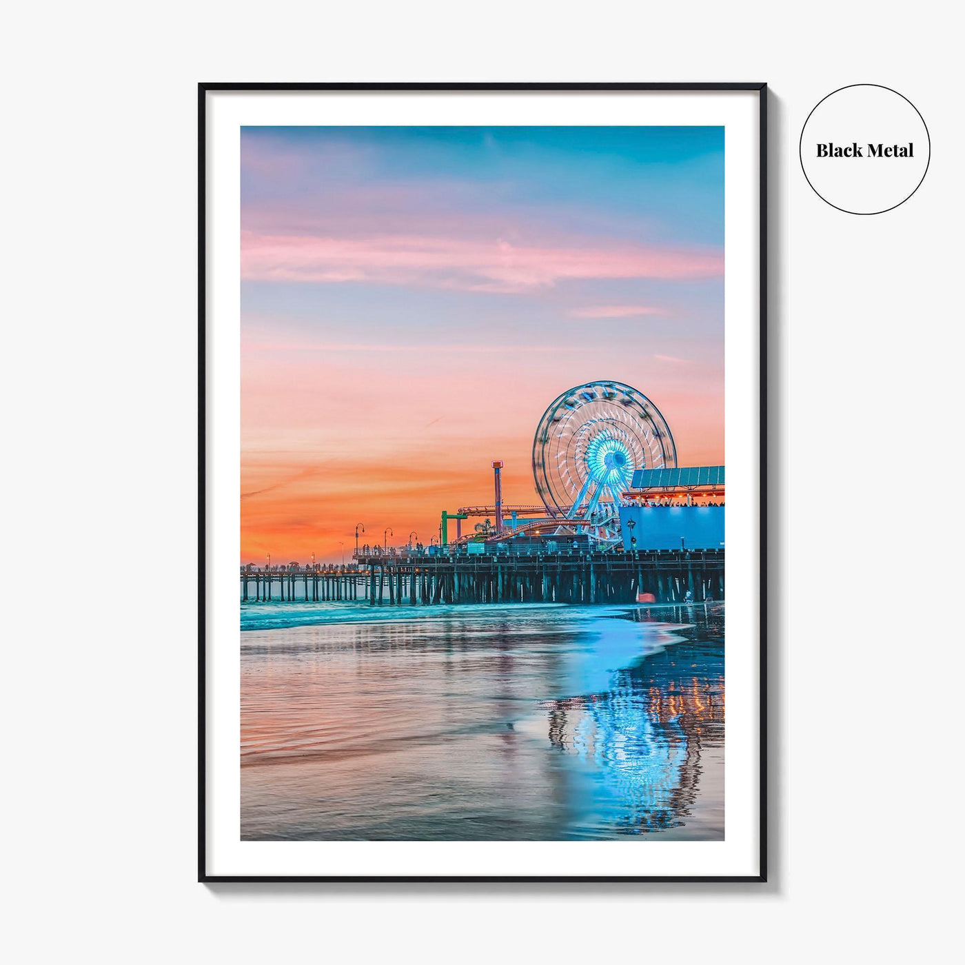 Santa Monica Fine Art Photo Print, Los Angeles, California, USA, Pier, Wall Poster