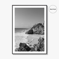 Tulum Black and White Fine Art Photo Print, Maya Ruins Quintana Roo Mexico Poster