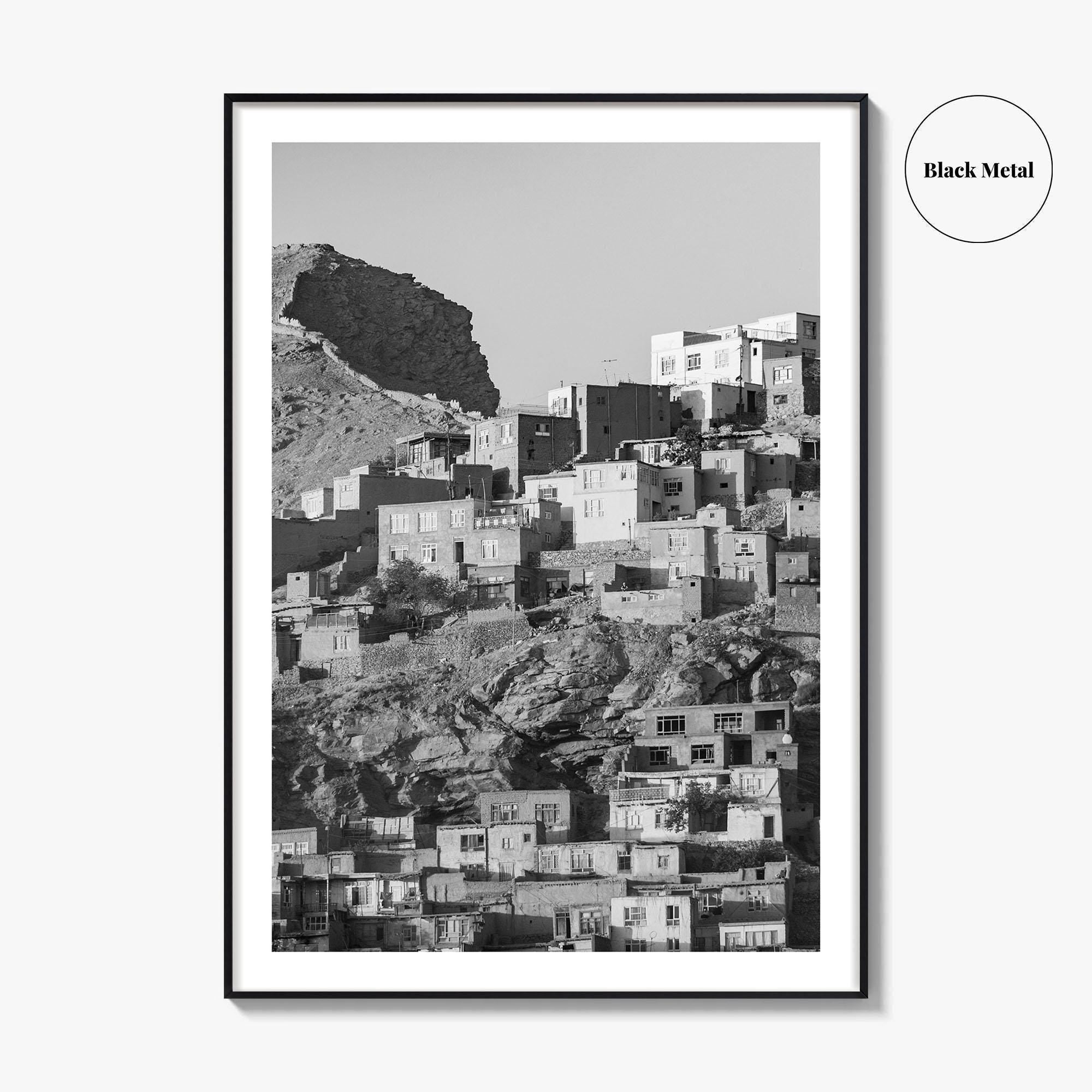 Kabul Black and White Fine Art Photo Print, Afghanistan City Wall Decor Poster