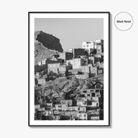 Kabul Black and White Fine Art Photo Print, Afghanistan City Wall Decor Poster