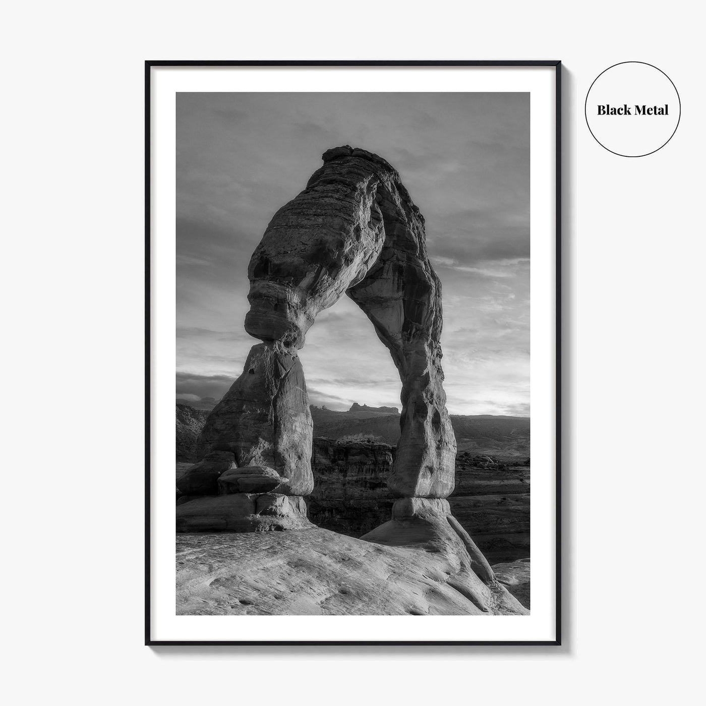 Delicate Arch Black and White Fine Art Photo Print, Arches National Park, Wall Poster