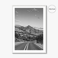 Davis Mountains Black and White Fine Art Photo Print, Fort Davis Texas Panoramic