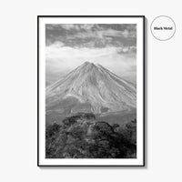Colima Black and White Fine Art Photo Print, Mexico Landscape, Colima Volcano Poster