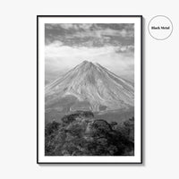 Colima Black and White Fine Art Photo Print, Mexico Landscape, Colima Volcano Poster